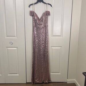 B Darlin Pink Sequin Prom Dress